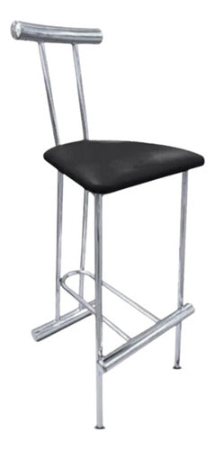 Mobilarg High Stool for Breakfast Bar Island Completely Chromed and Reinforced Modern Kitchen + Factory Warranty 7