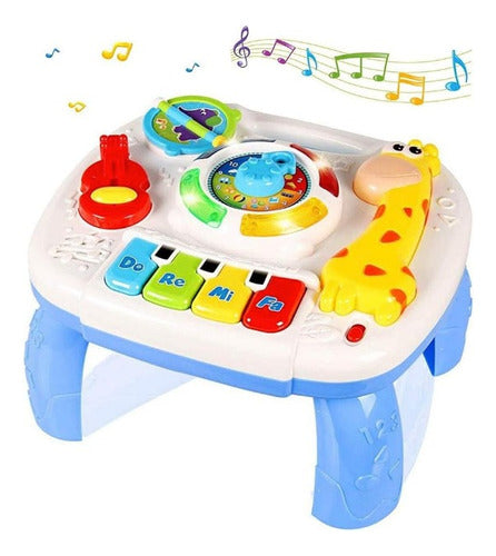 Interactive Infant Educational Toy - Lights Sounds Animals 2-in-1 Crib Mobile Activity Table 1