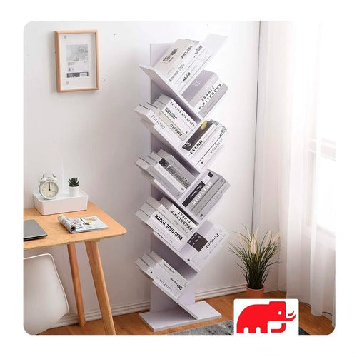 Free-Standing Tree Bookshelf Decorative Bookcase 9