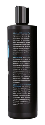 Shaving Gel De Barbear Play Barber 500g Shaver Combo 12 Unid 6