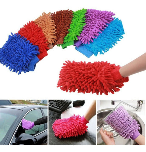 MEGAOFERTAS UY Microfiber Car Wash Cleaning Glove for Home and Bathroom 3