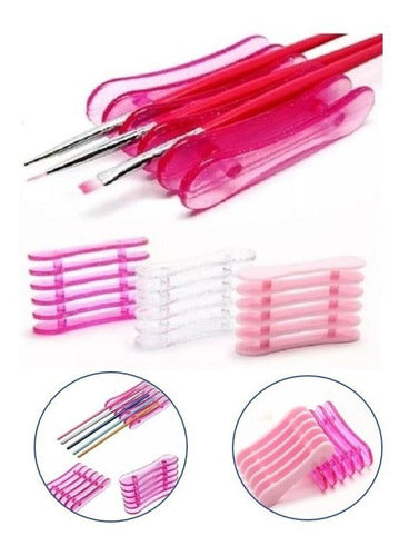 Plastic Manicure Nail Brush Holder Support 0