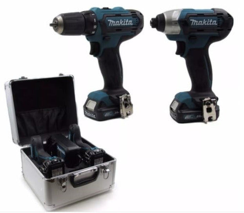 Atornillador + Taladro Percutor Batería 12v Makita Clx202sax 0