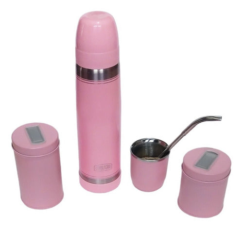 Lumilagro Set Matero 2 - Pink Thermos + Mate + B350 + Cans 5