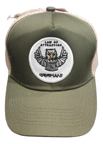 Germani | Owl Design Lucky One Dollar Green Truck Cap 0