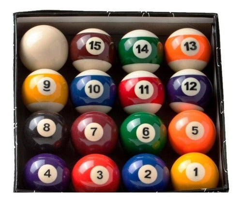 Juego De Bolas De Pool Medida Profesional 57mm En Caja Nuevo 0