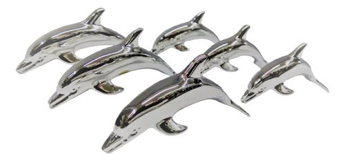 Silver Plate X6 Dolphin Table Card Holders 3