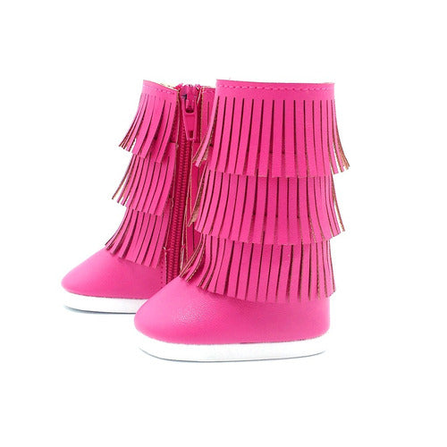 Witty Girls Folk Boots Pink Doll Footwear 45 Cm/18 In 0