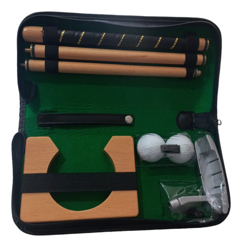 Generic Executive Golfset - Golf Office Set with Eco Leather Case, Wooden Club & 2 Balls 1