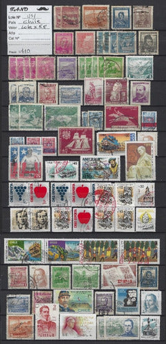 TANO Filatelia y Numismática: Lot 1151 Chile Lot of 88 Antique Stamps 0