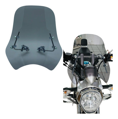 Bolha Parabrisa Para Moto Suzuki Gsr 150 Original - Fume 1