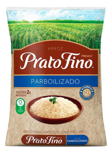 Kit C/ 5 Arroz Prato Fino Parboilizado Tipo 1 - 2 Kg 0