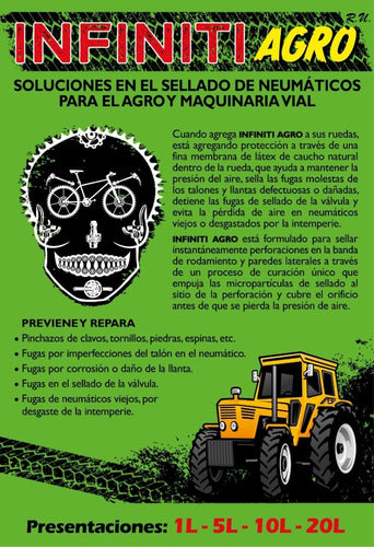 Liquido Sellador De Neumáticos  Agro Y  Maquinaria Vial X 1l 1