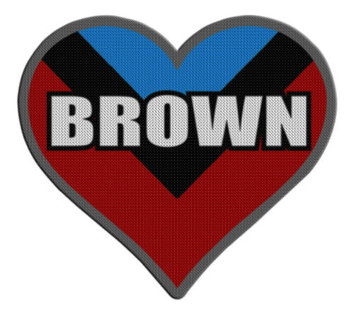 Thermoadhesive Heart Patch Brown from Adrogue 0
