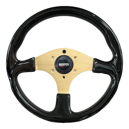 Warvol Nautical Sports Steering Wheel Black Lacquered 350mm 0