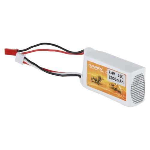 Floureon 2S 7.4V 25C 1200mAh LiPo RC Battery JST Plug for RC Car 1