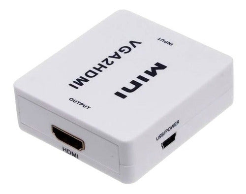 Adaptador Conversor Activo Vga Hdmi Full Hd 1080p Audio Tv 2