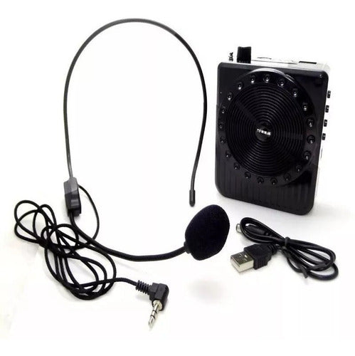 Headband Microphone with Waist Speaker Rechargeable Battery 15