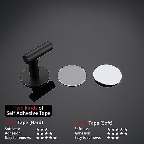 2 Toalleros De Pared Autoadhesivos - Negro Mate 6