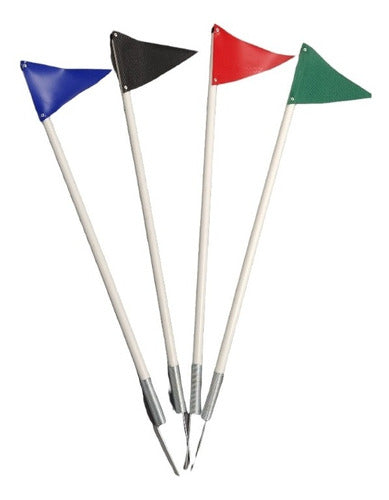 Sportable Corner Flag 1.5 Mts X 4 Units With Spring Tip 1