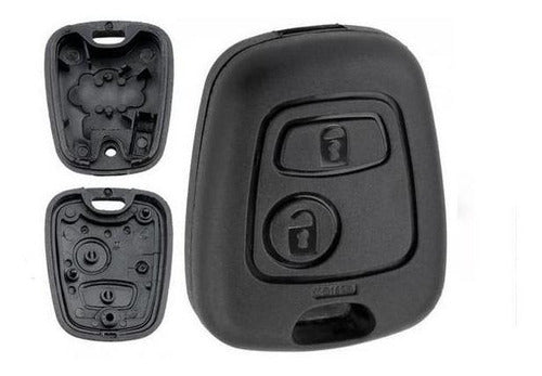 Keyfad Peugeot Key Case 2 Buttons 207 206 with Logo + Battery 3