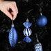 Prextex Christmas Ornaments for Holiday Decoration, Blue, 24 Pieces 1