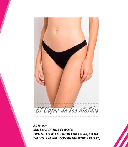 El Cofre de los Moldes Digital Vedetina Panty Pattern Pack Sizes S to XXL 0