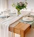 Nube Rustic Table Runner in Cream Gossamer - 100% Cotton 1