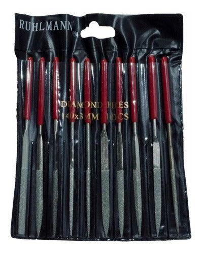 Limas Diamantadas Juego Cerrajero Matricero (x) 10 Pc 1