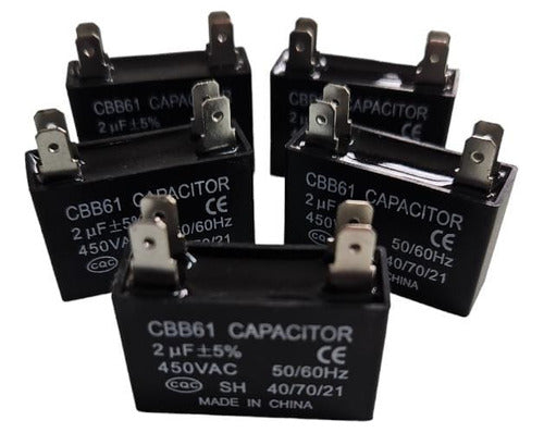 Leymet Permanent Caramel Capacitor for Fan 2 Uf x 5 Units 0