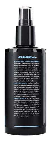 Loção Pós Barba Big Barber 250ml Menthol Para Pele Sensíveis 5