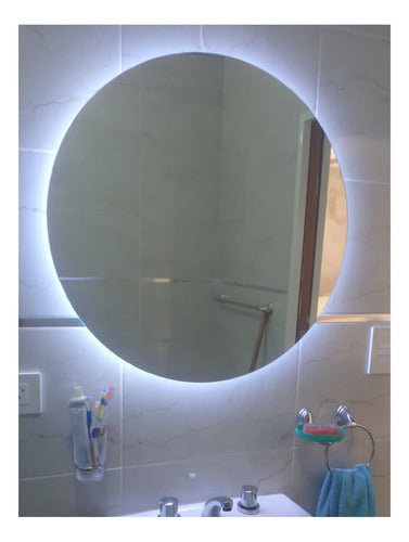 LED Lighted Round Mirror 2