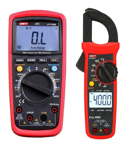 Uni-T Combo Multimeter UT139B + Clamp Meter UT202+ Plus 0