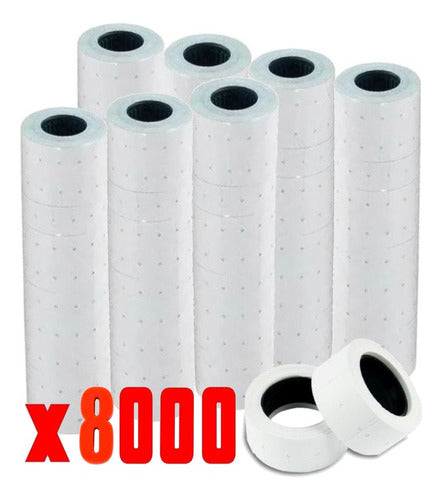 Rollo Etiquetas Blancas Etiquetadora Precio Mx5500 Pack 8000 1