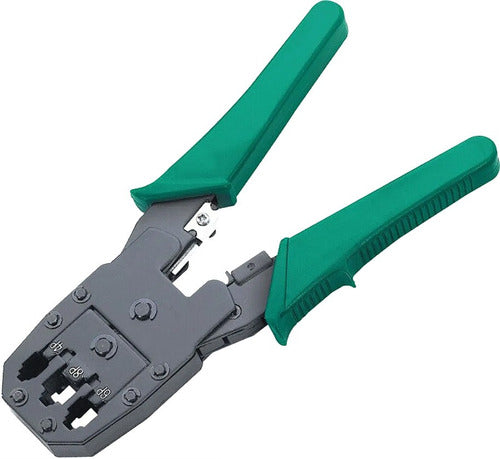 Prosoft Combo Pinza Crimpeadora Con Fichas RJ45 Cat 5 Y Capuchones 4