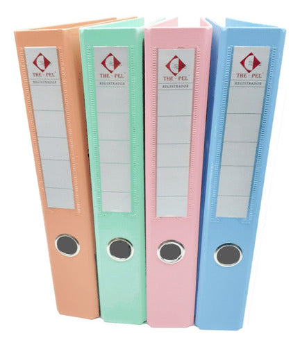 Pack of 10 Pastel Color Narrow Spine A4 PVC Covered Files 0