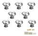 Sumnacon 8 Pcs 1.2 Inch Clear Crystal Glass Door Knobs 0