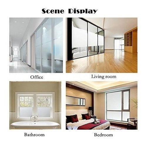 Bloss Etched Privacy Window Film Decorativo Autoadhesivo Vid 4