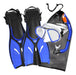 Promate Junior Mask Fins Snorkel Set for Kids, Blue 0