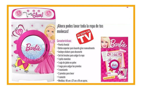 Barbie Combo A Heladera Lavarropas Original Tv Lelab 3