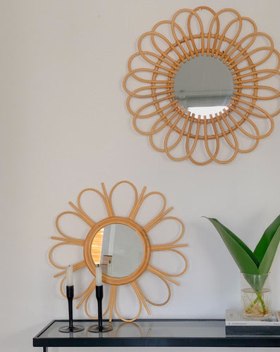 Salento Deco Circular Mirror Natural Fibers Handmade Boho Nordic Deco 2