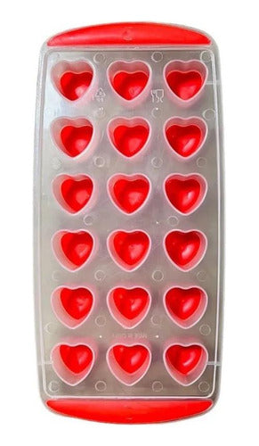 Ice Cube Tray 18 Heart-Shaped Plastic Cubes Pack of 3 2