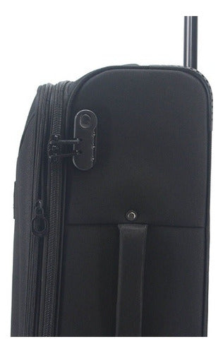 Medium 24'' Amayra Black Suitcase with Expandable Gusset and Lock 2