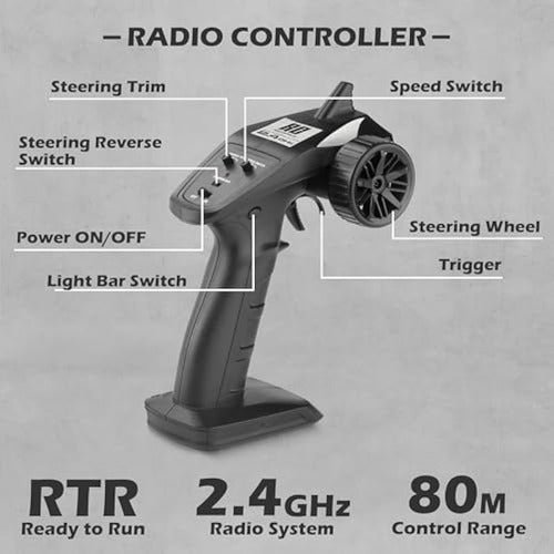 Haiboxing - Automóvil A Control Remoto, Escala 5