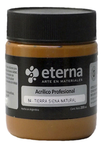 Eterna Professional Acrylic Tierra Siena Natural Pot 200ml 0