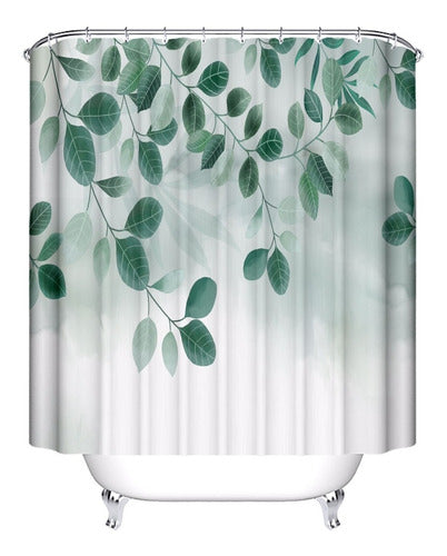Floral Printed Shower Curtain Plumitaa Ch 5