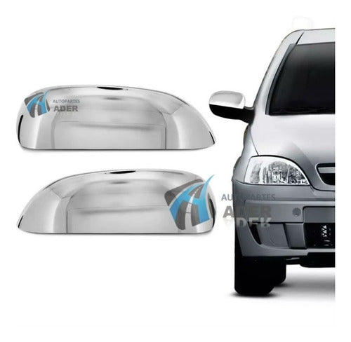 Generic Kit of 2 Chrome Mirror Covers for Corsa 2 2002 and Newer 0