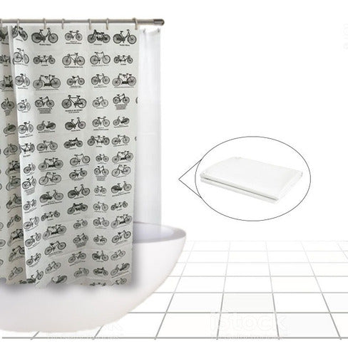 Modern PVC Shower Curtain Design with Metal Rings and Anti-mold Protector 17