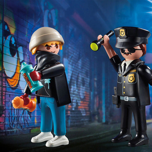 Playmobil Figures Pack Police and Vandal - Vandalo 70822 1