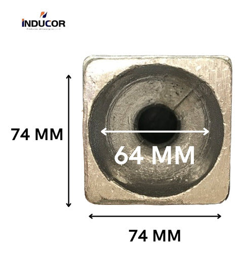 Tapa Bocha Para Caño Cabezal Para Columna 64mm Para Embutir 2